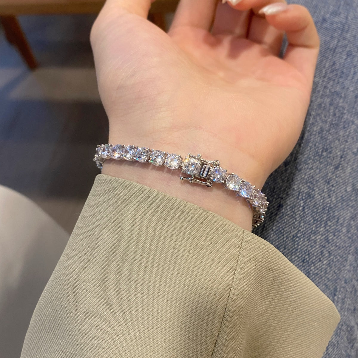 [LuckyStar]Ornate Sparkling Round Cut Wedding Bracelet