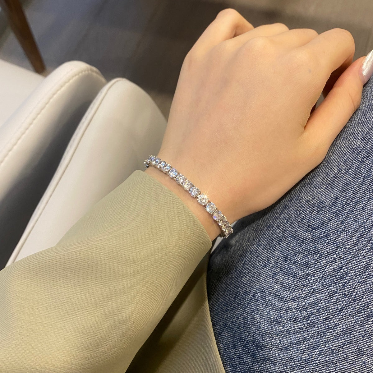 [LuckyStar]Ornate Sparkling Round Cut Wedding Bracelet