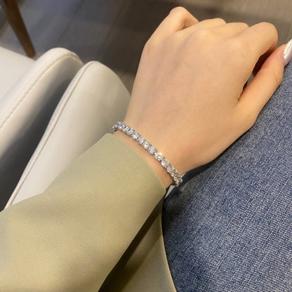[LuckyStar]Ornate Sparkling Round Cut Wedding Bracelet