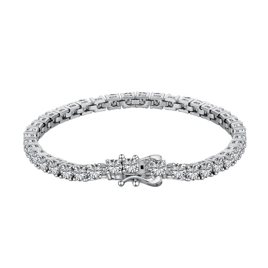 [LuckyStar]Luxurious Ornate Round Cut Tennis Bracelet