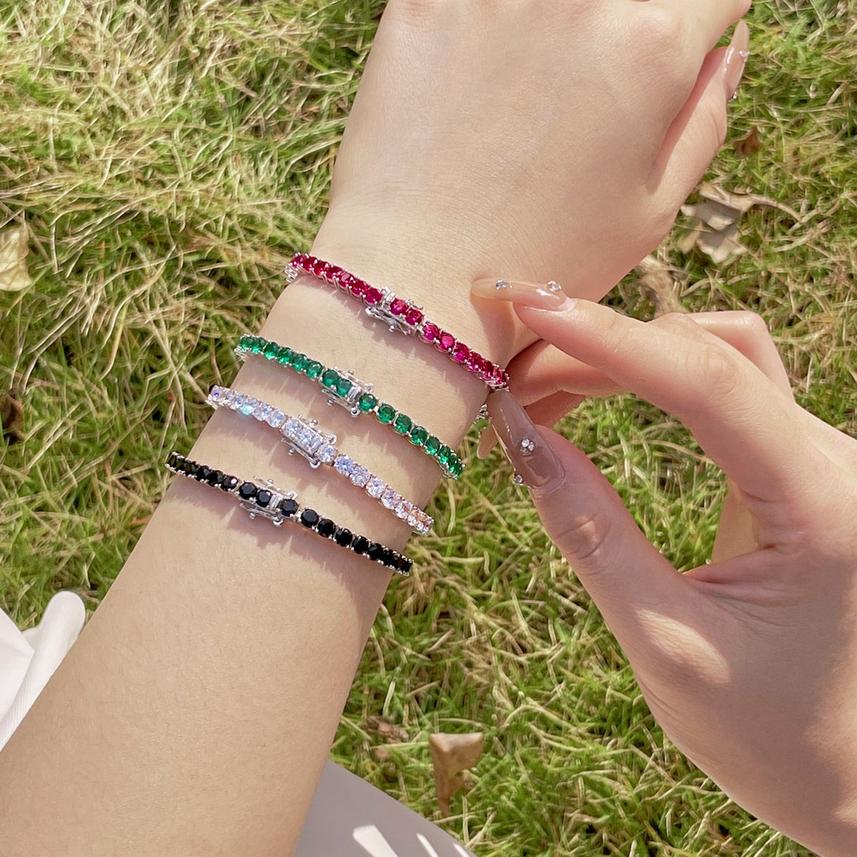 [LuckyStar]Radiant Colorful Round Cut Party Bracelet