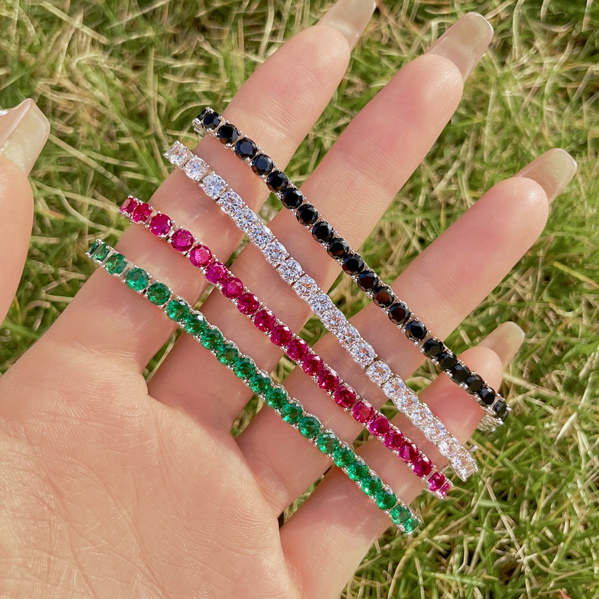 [LuckyStar]Radiant Colorful Round Cut Party Bracelet