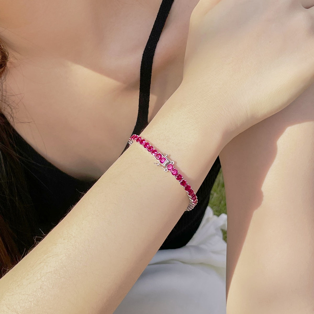 [LuckyStar]Radiant Colorful Round Cut Party Bracelet