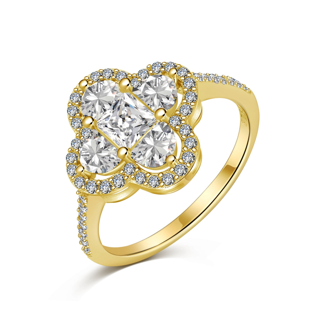[LuckyStar]Luxurious Eternity Flower Shape Banquet Ring