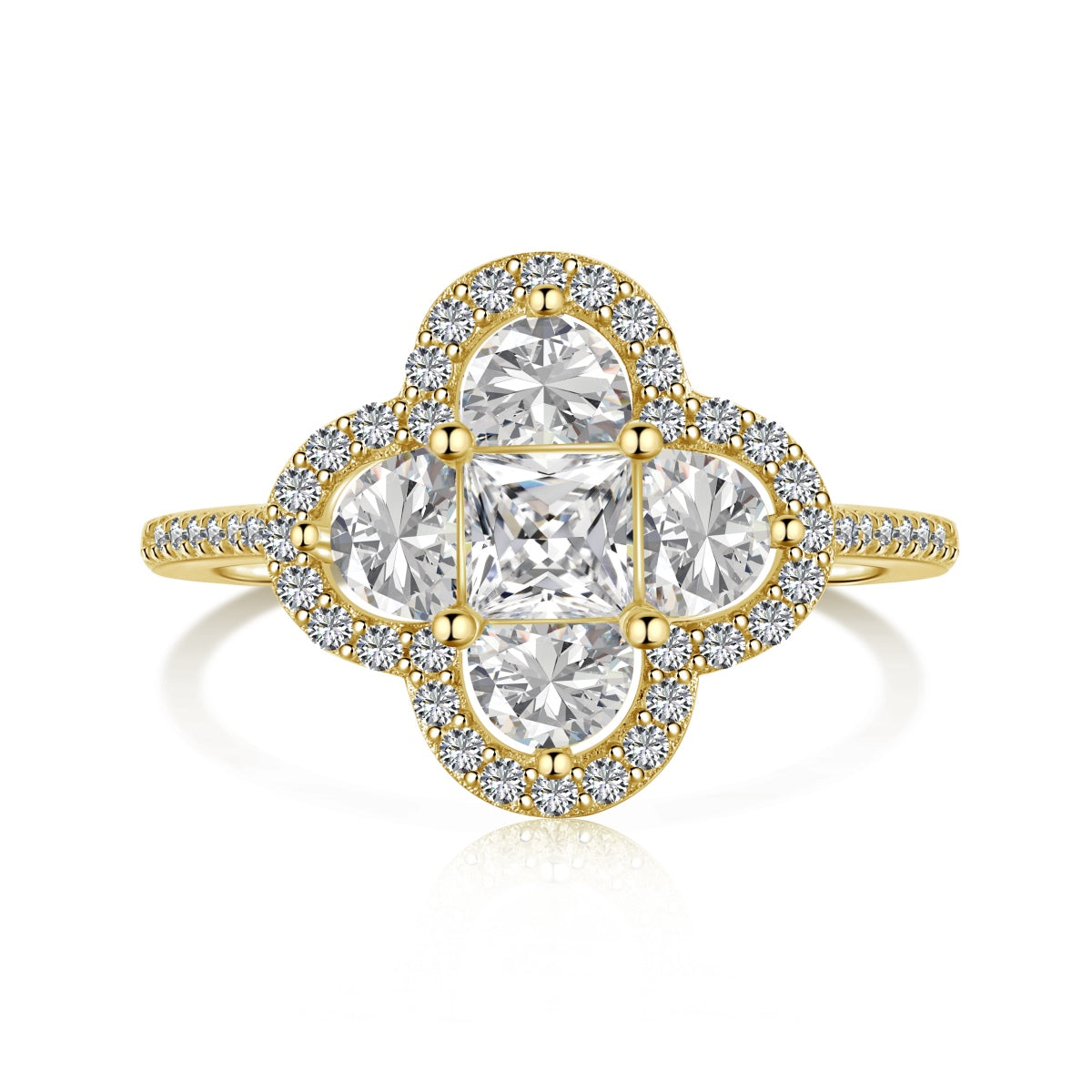 [LuckyStar]Luxurious Eternity Flower Shape Banquet Ring