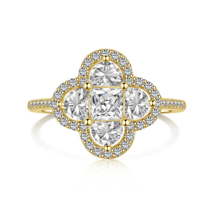 [LuckyStar]Luxurious Eternity Flower Shape Banquet Ring
