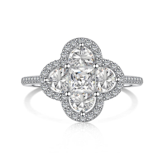 [LuckyStar]Luxurious Eternity Flower Shape Banquet Ring