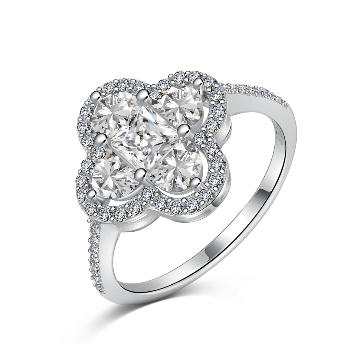 [LuckyStar]Luxurious Eternity Flower Shape Banquet Ring