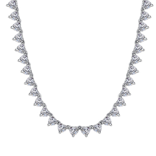 [LuckyStar]Ornate Heart Cut Tennis Necklace