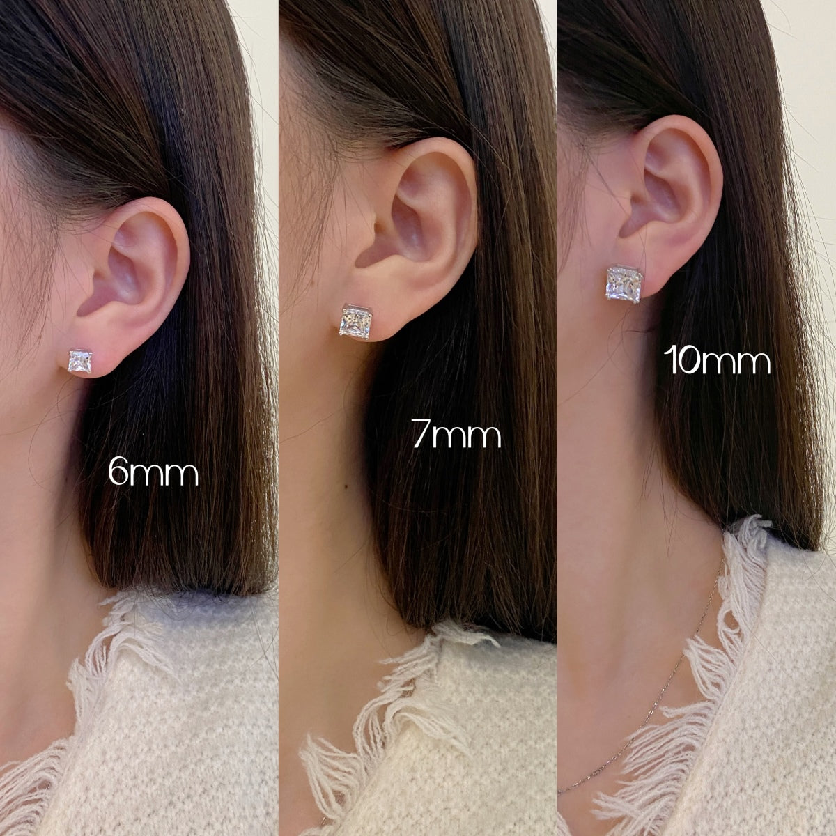 [LuckyStar]Delicate Square Shape Earrings