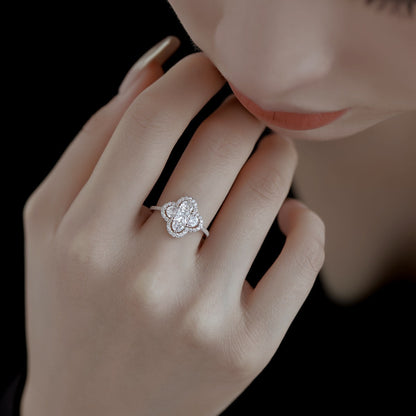 [LuckyStar]Luxurious Eternity Flower Shape Banquet Ring
