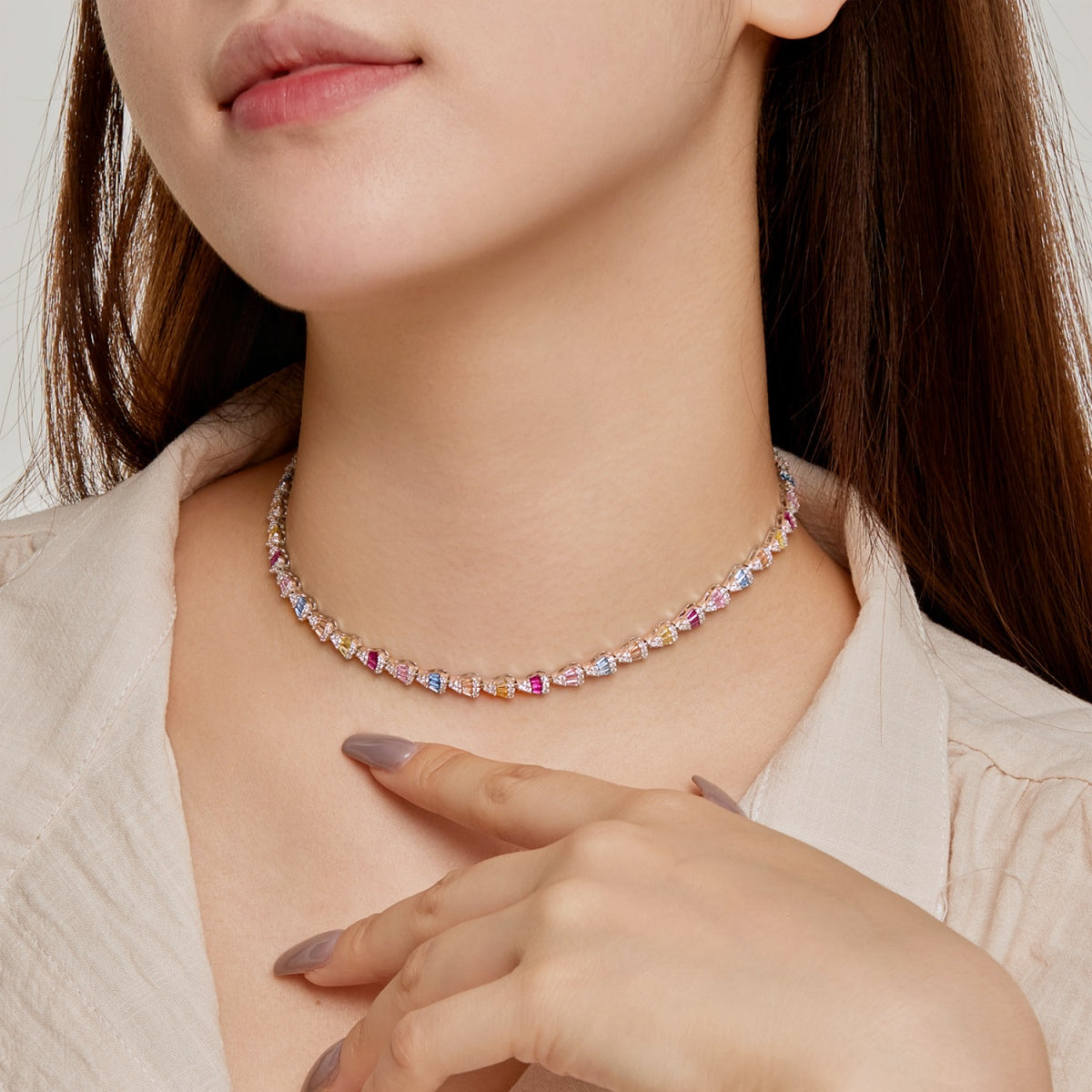 [LuckyStar]Radiant Colorful Rainbow Necklace