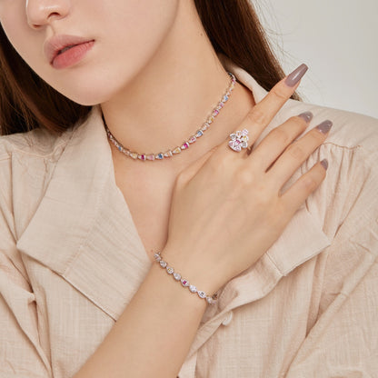 [LuckyStar]Radiant Colorful Rainbow Necklace