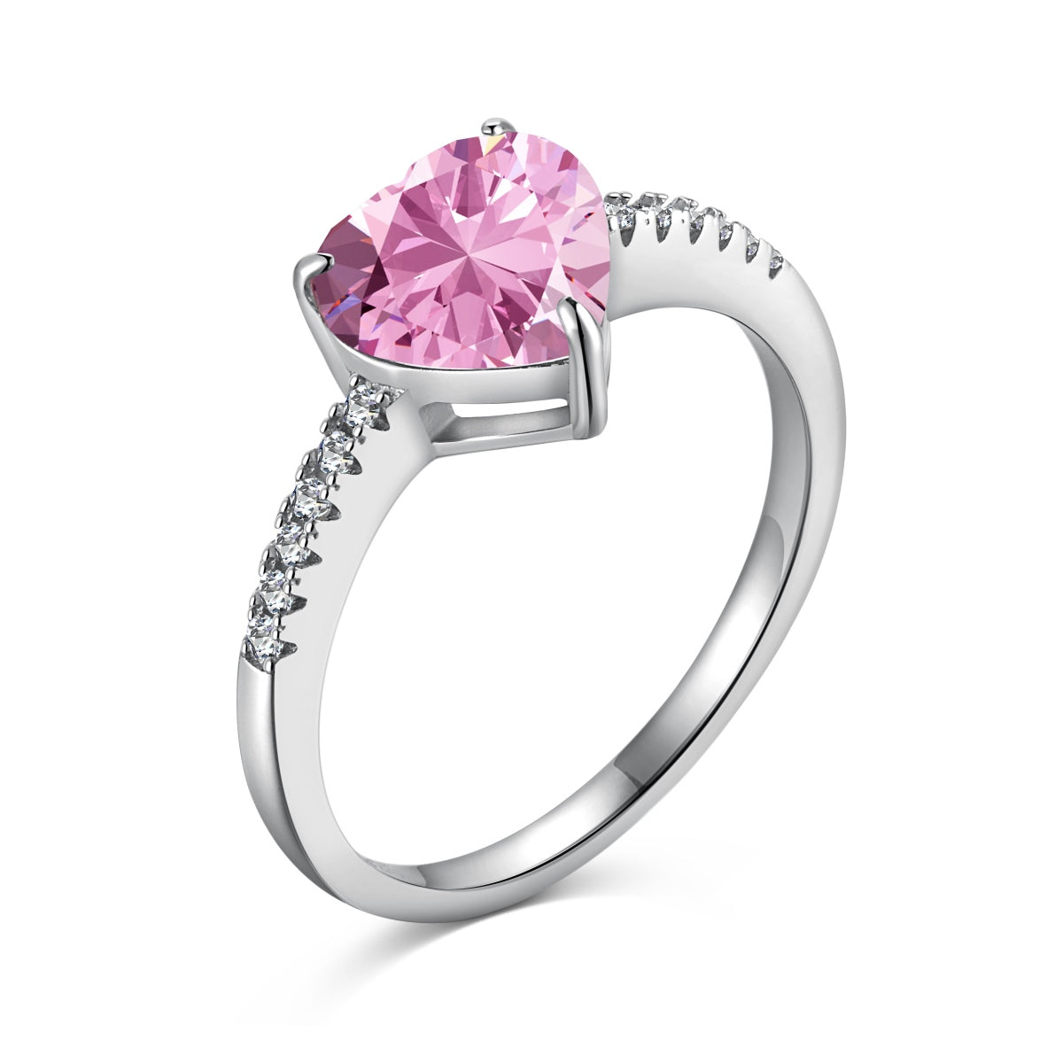 [LuckyStar]2.0 Carat Dazzling Lustrous Heart Cut Lover Ring