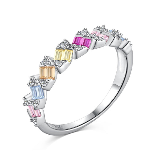 [LuckyStar]Delicate Vibrant Emerald Cut Daily Ring