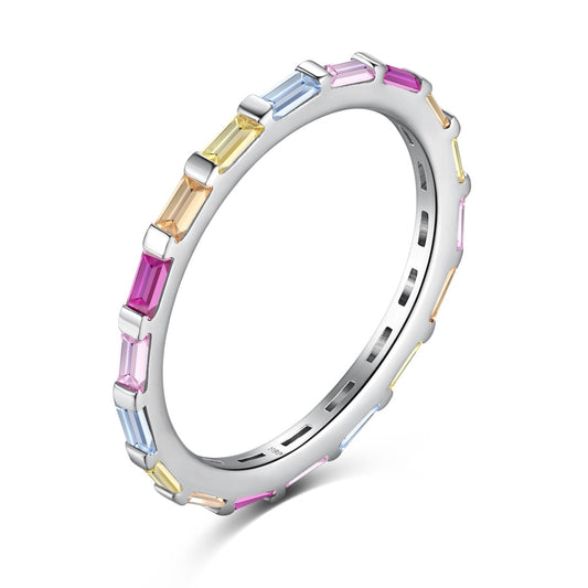 [LuckyStar]Exquisite Multicolored Emerald Cut Daily Ring