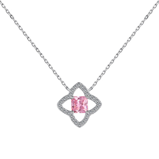 [LuckyStar]Exquisite Flower Shape Princess Cut Necklace