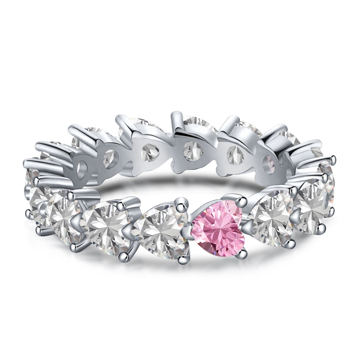 [LuckyStar]0.25 Carat Radiant Romance Heart Cut Lover Ring