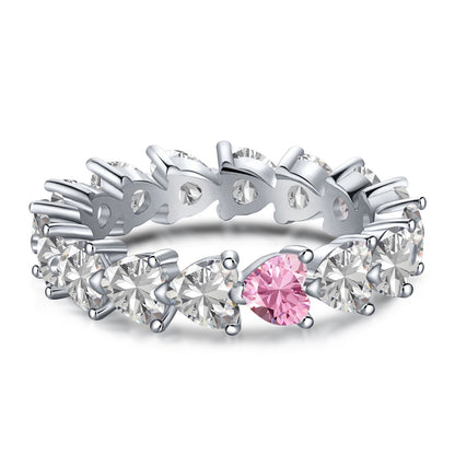 [LuckyStar]0.25 Carat Radiant Romance Heart Cut Lover Ring