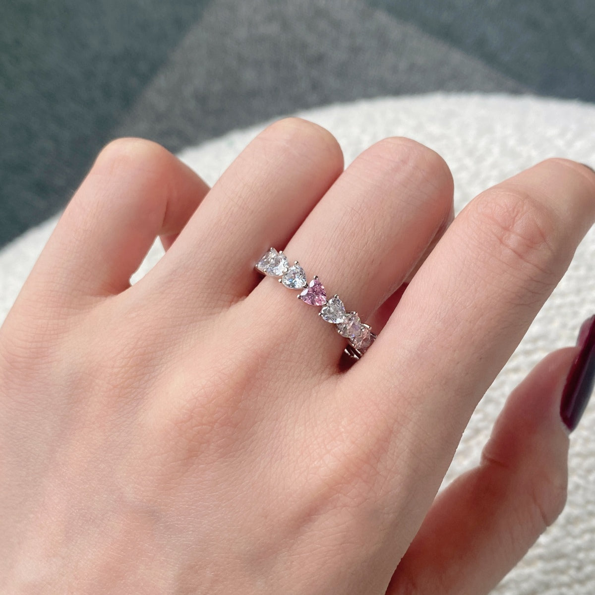 [LuckyStar]0.25 Carat Radiant Romance Heart Cut Lover Ring