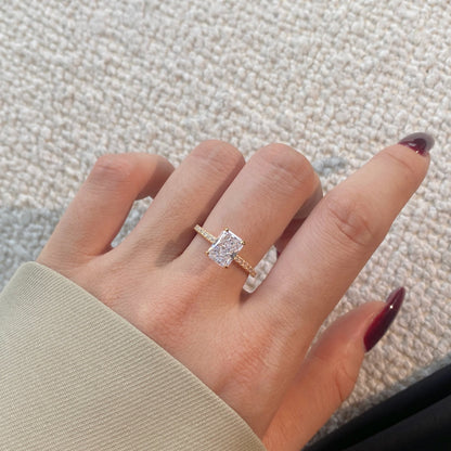 [LuckyStar]2.0 Carat Dazzling Sparkling Radiant Cut Party Ring