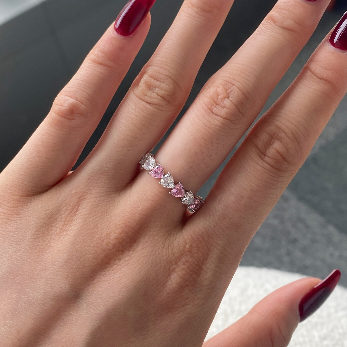 [LuckyStar]0.25 Carat Radiant Romance Heart Cut Lover Ring