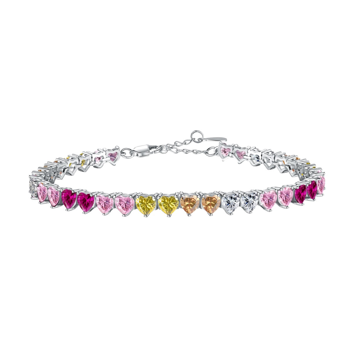 [LuckyStar]Luxurious Colorful Romantic Heart Shape Lover Bracelet