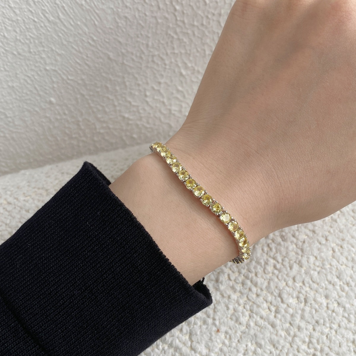 [LuckyStar]Ornate Dazzling Round Cut Tennis Bracelet