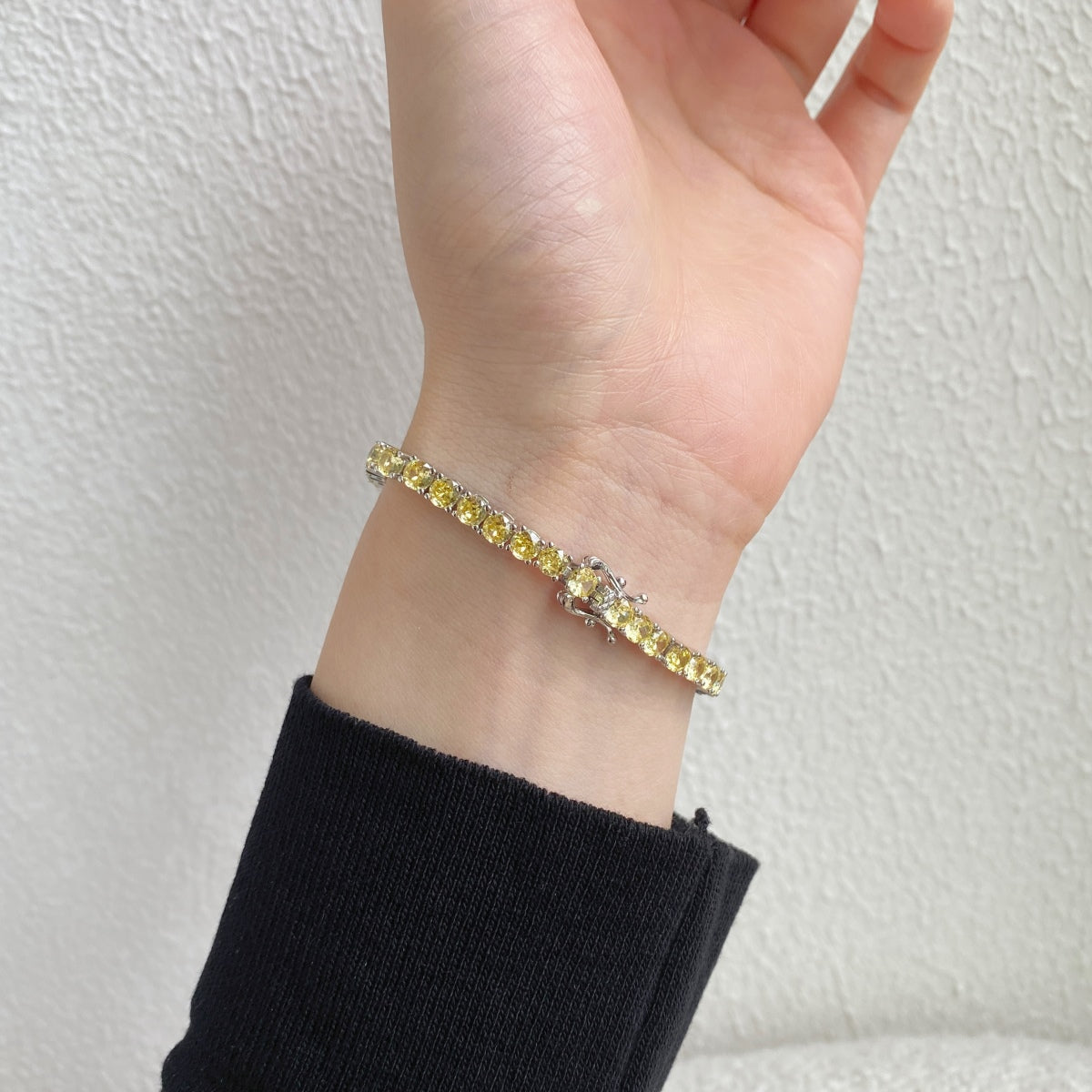 [LuckyStar]Ornate Dazzling Round Cut Tennis Bracelet