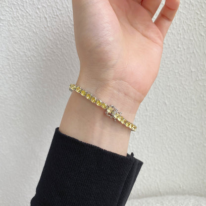 [LuckyStar]Ornate Dazzling Round Cut Tennis Bracelet