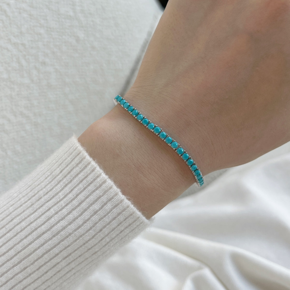 [LuckyStar]Dainty Charming Round Cut Tennis Bracelet