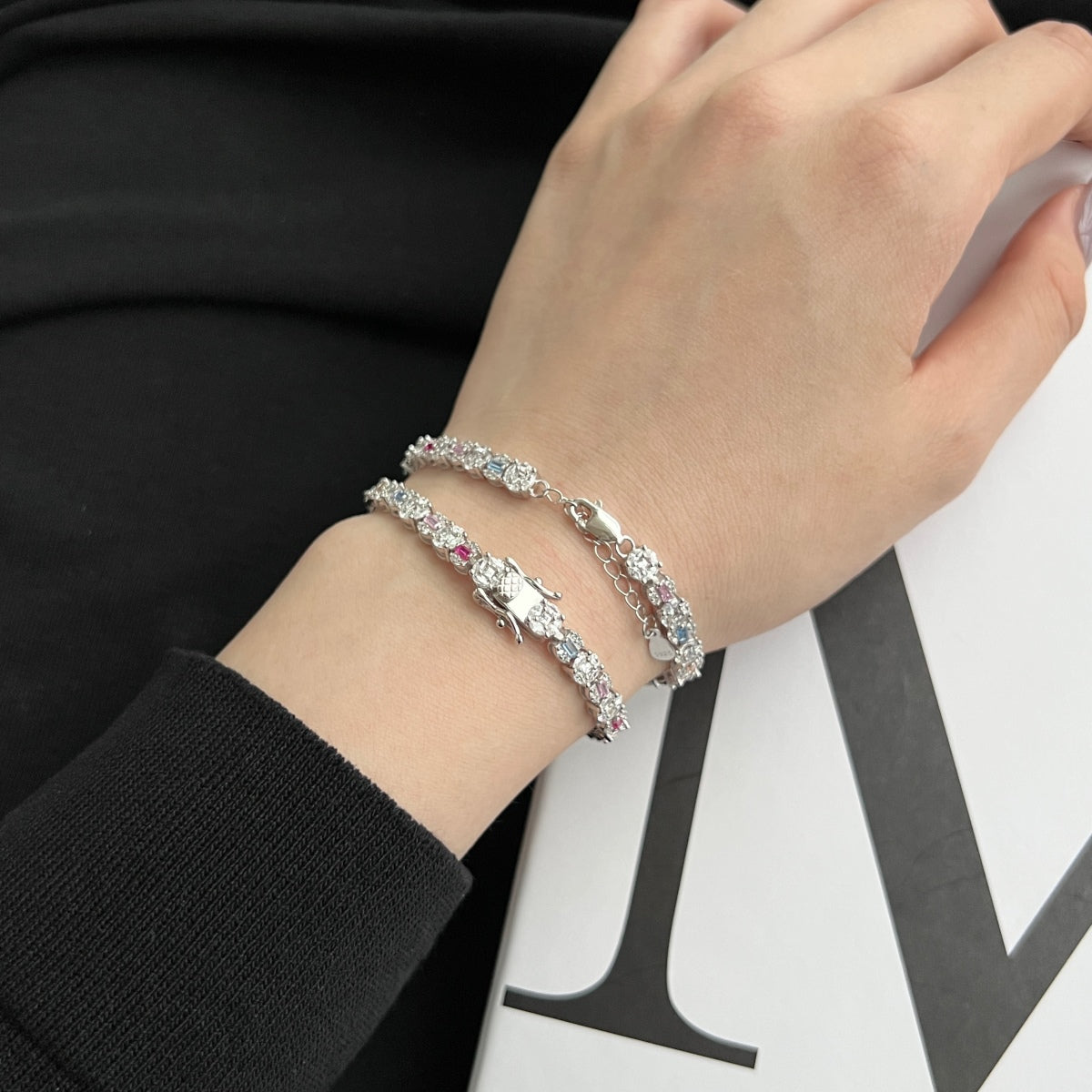 [LuckyStar]Dazzling Radiant Multi Cut Daily Bracelet