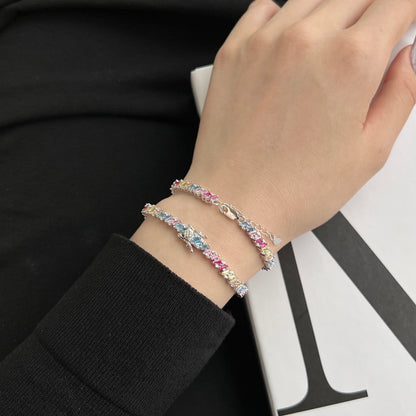 [LuckyStar]Ornate Sparkling Multi Cut Party Bracelet
