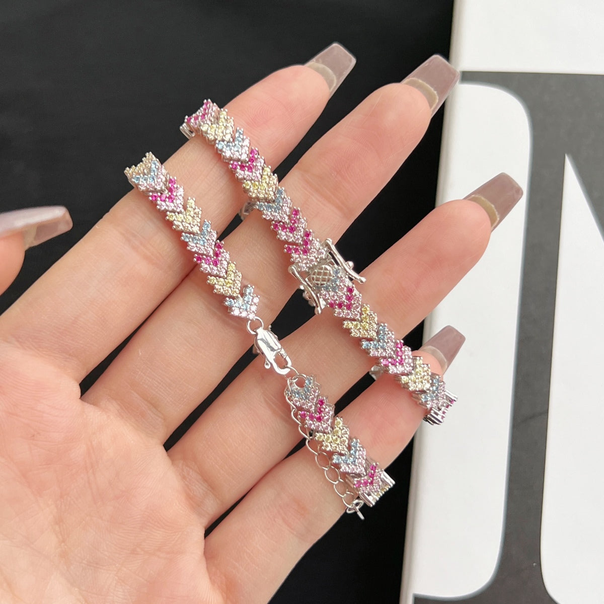 [LuckyStar]Ornate Sparkling Round Cut Party Bracelet