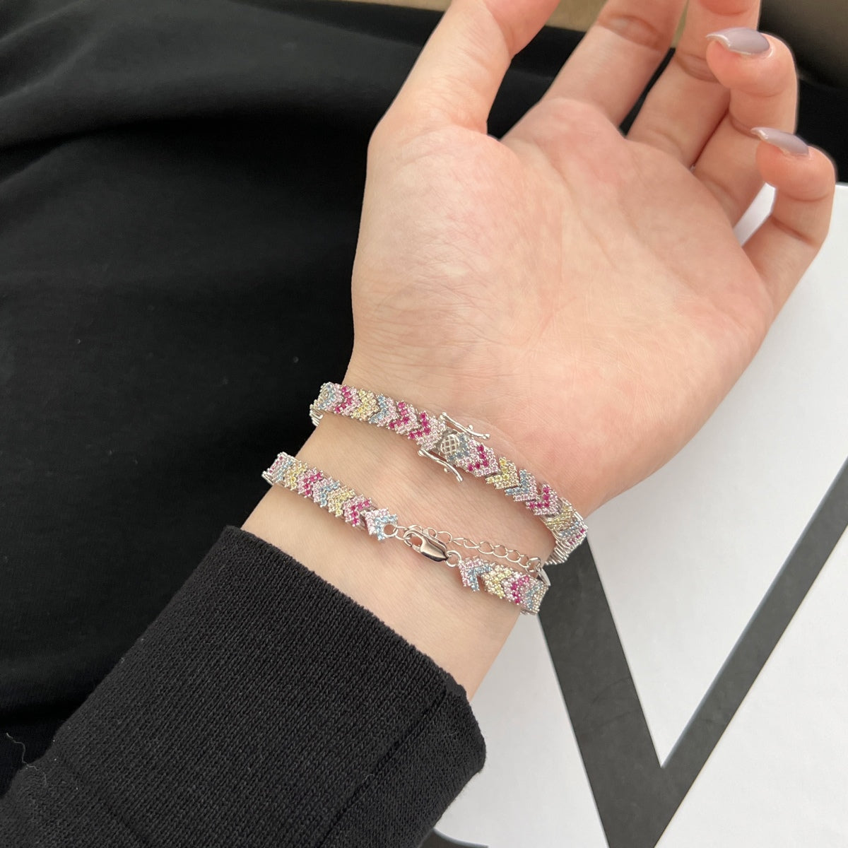 [LuckyStar]Ornate Sparkling Round Cut Party Bracelet