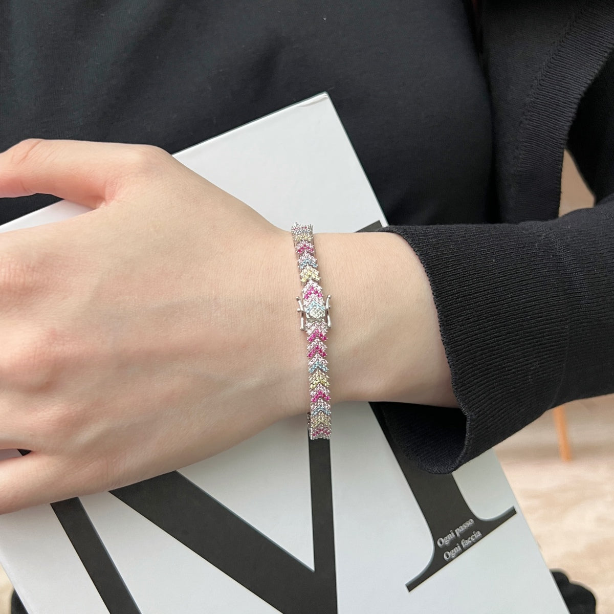 [LuckyStar]Ornate Sparkling Round Cut Party Bracelet