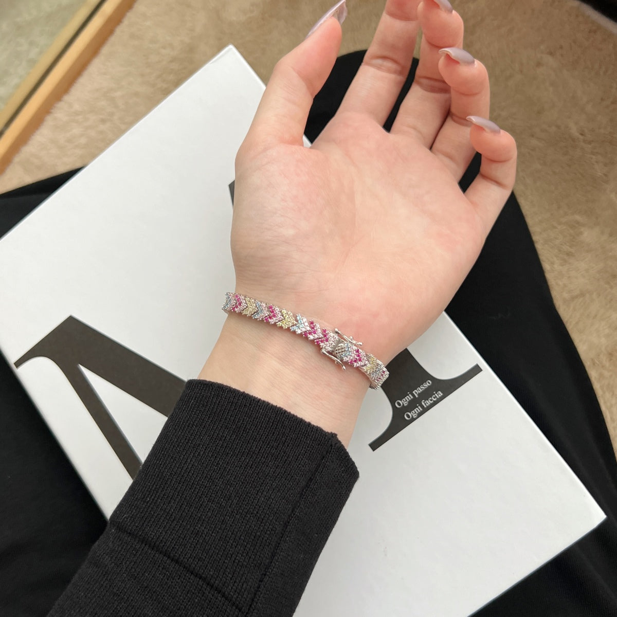 [LuckyStar]Ornate Sparkling Round Cut Party Bracelet