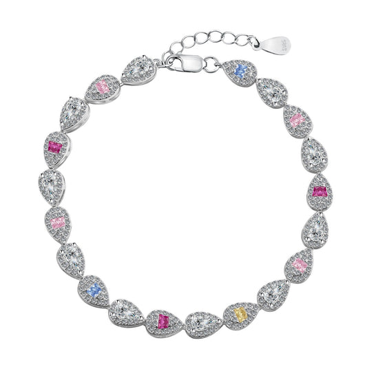 [LuckyStar]0.25 Carat Radiant Water Drop Shape Daily Bracelet