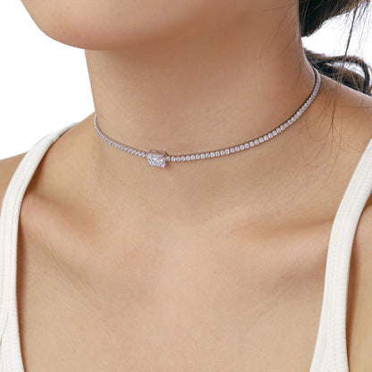 [LuckyStar]2.0 carat Ornate Emerald Cut Necklace