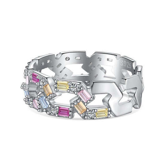[LuckyStar]Sparkling Vibrant Emerald Cut Daily Ring