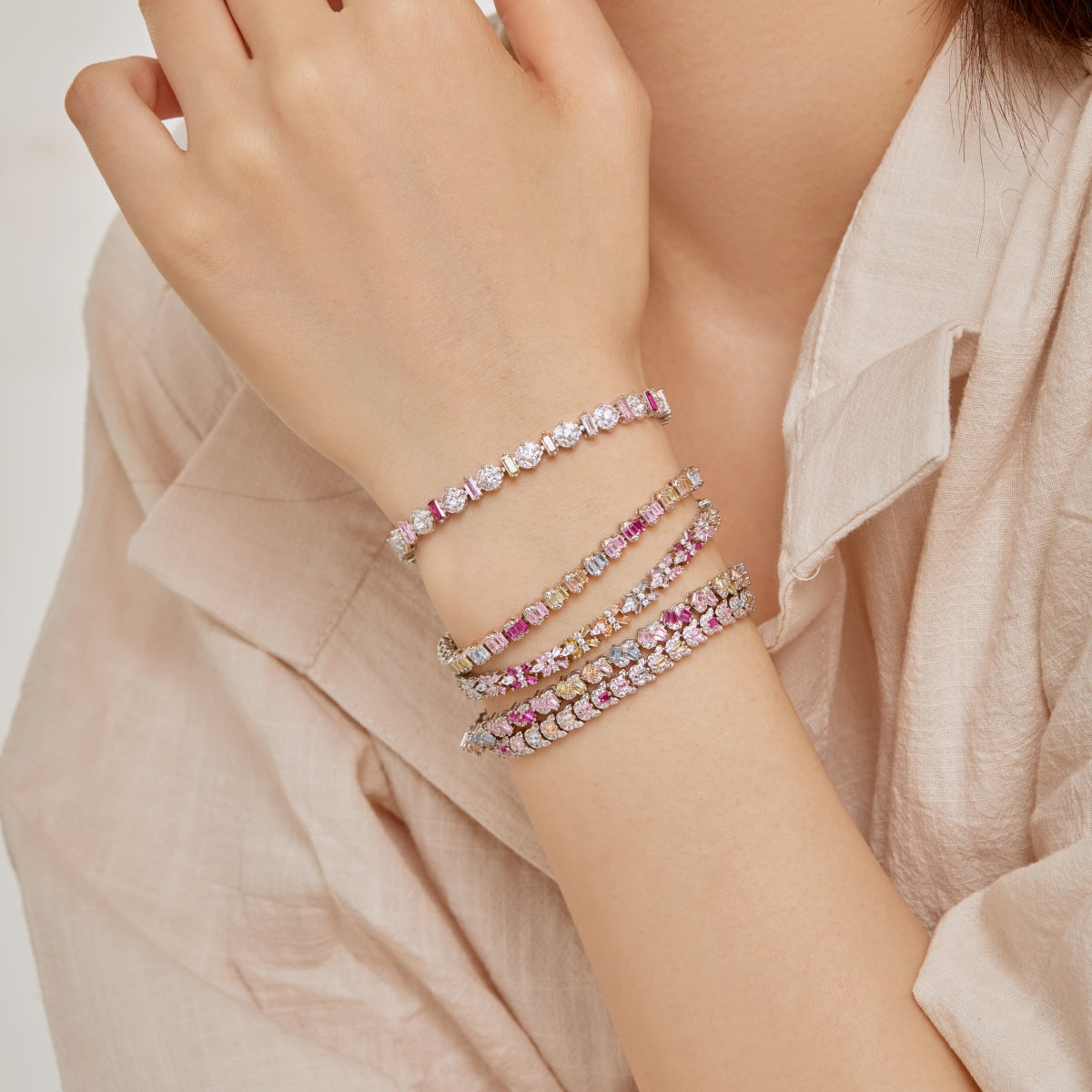 [LuckyStar]Radiant Colorful Round Shape Daily Bracelet