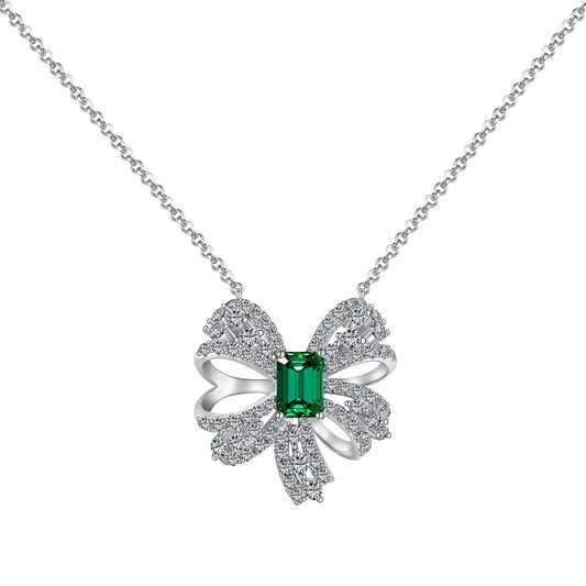 [LuckyStar]Luxurious Flower Shape Emerald Cut Necklace