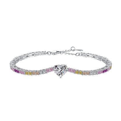 [LuckyStar]Delicate Romantic Heart Shape Lover Bracelet