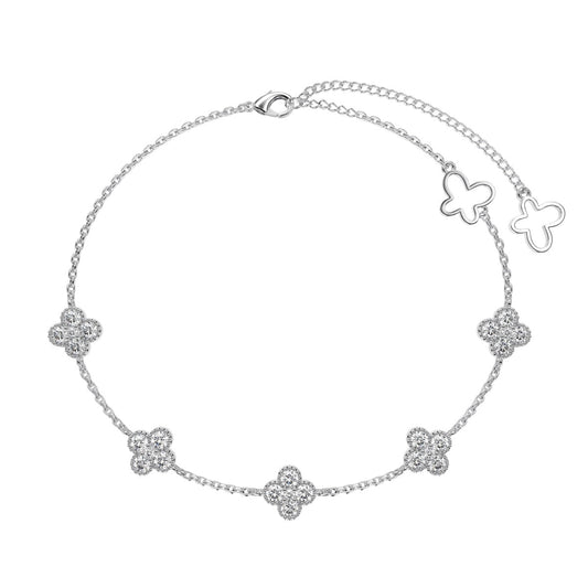 [LuckyStar]Four-Leaf Clover Hollow Butterfly Bracelet
