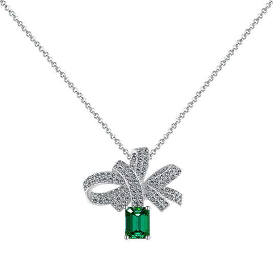 [LuckyStar]Luxurious Flower Shape Emerald Cut Necklace