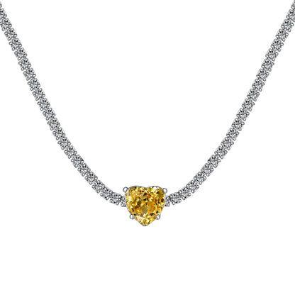 [LuckyStar]2.0 Carat Sparkling Tennis Heart Cut Necklace