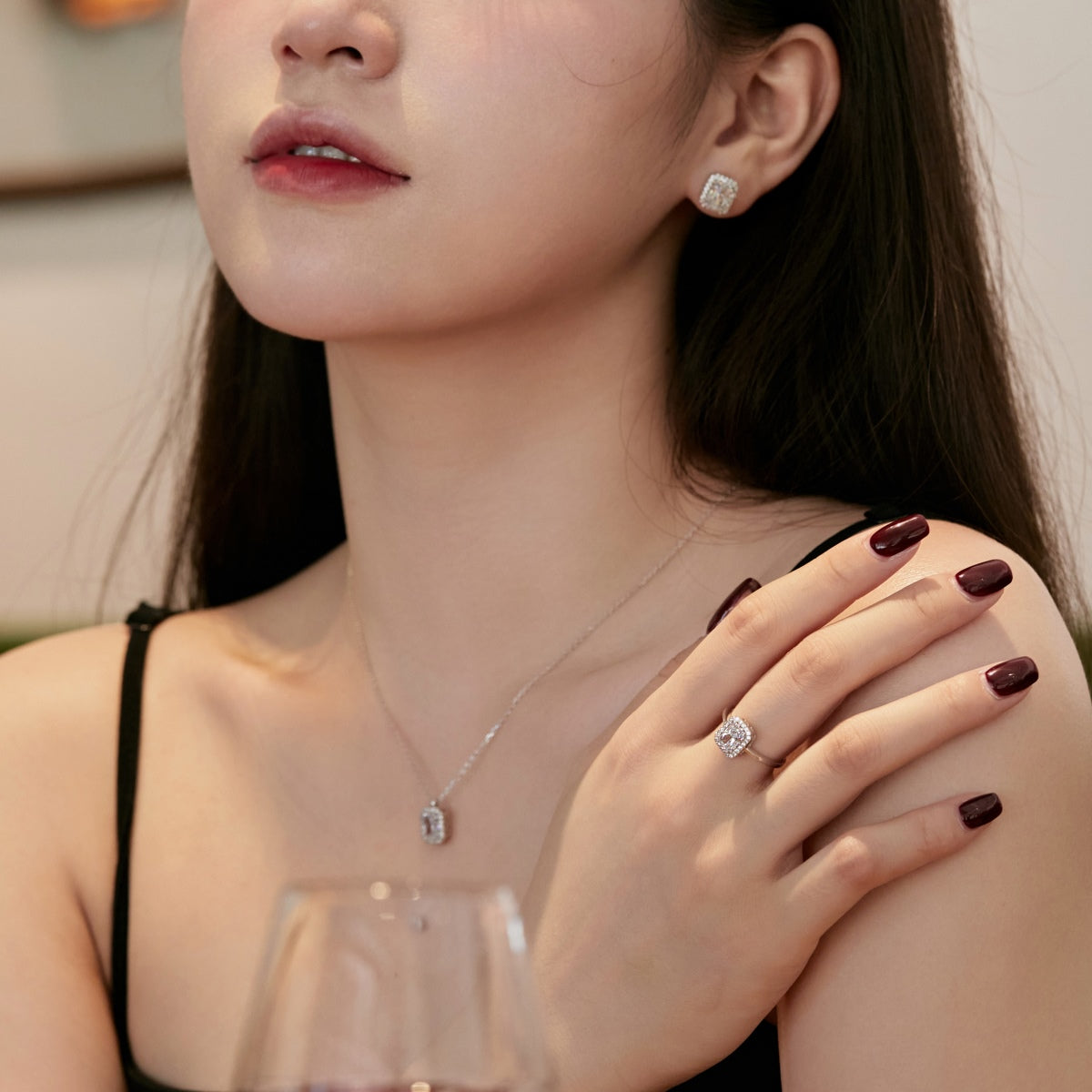 [LuckyStar]1.0 Carat Luxurious Dainty Emerald Cut Daily Earrings