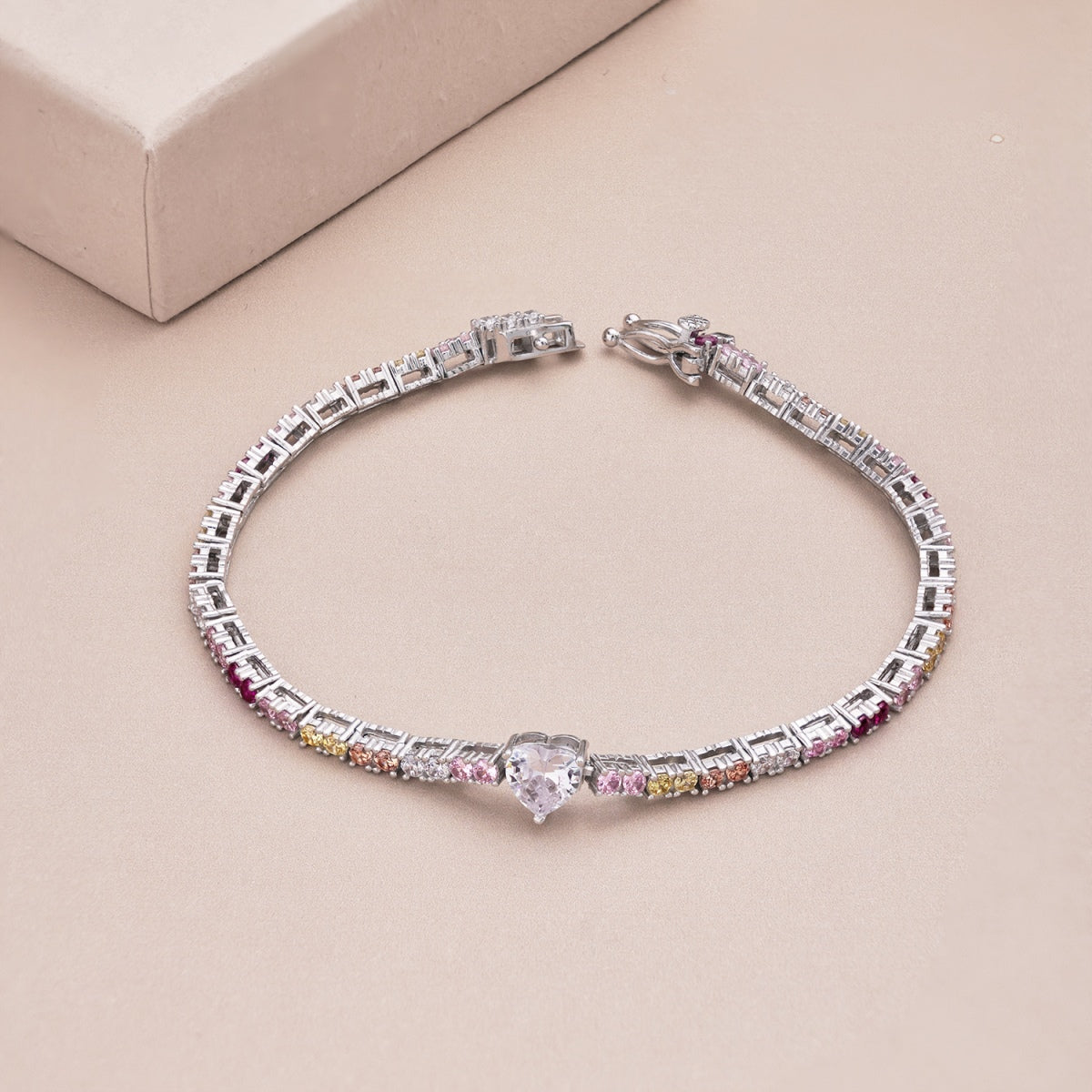 [LuckyStar]Delicate Romantic Heart Shape Lover Bracelet