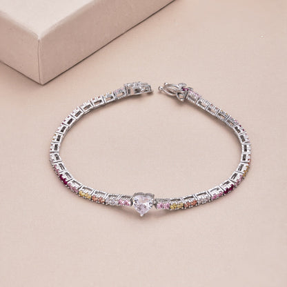 [LuckyStar]Delicate Romantic Heart Shape Lover Bracelet