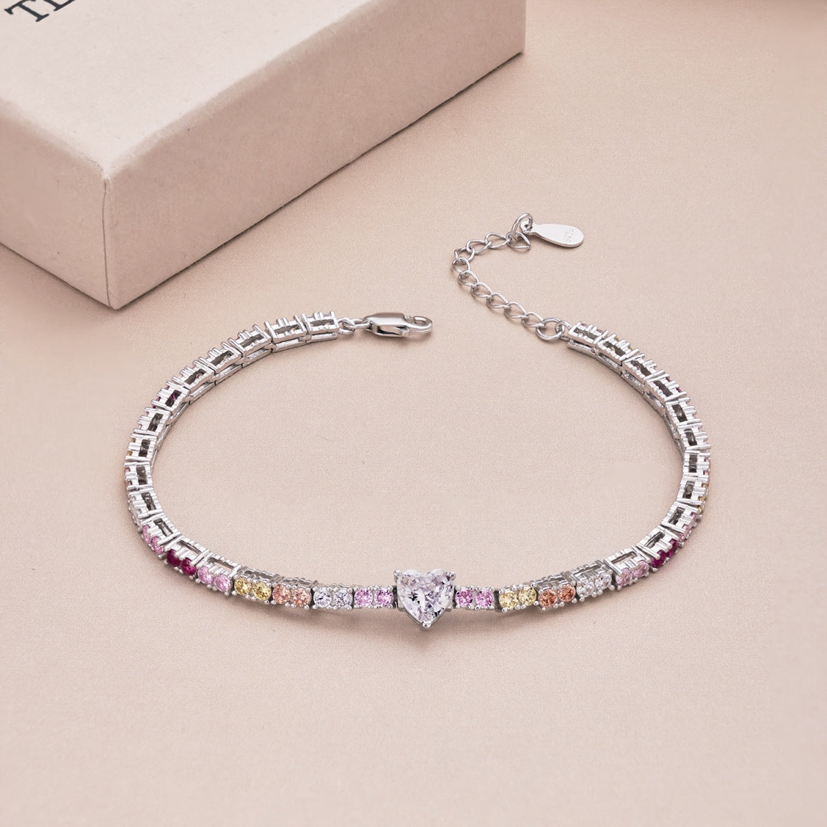 [LuckyStar]Delicate Romantic Heart Shape Lover Bracelet